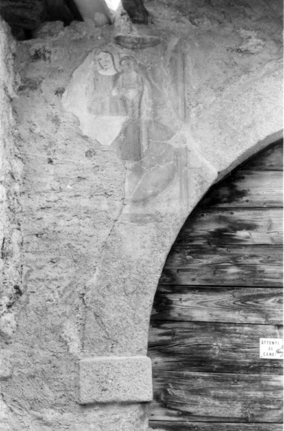 Madonna del Rosario (dipinto murale) - ambito lombardo (sec. XVI)