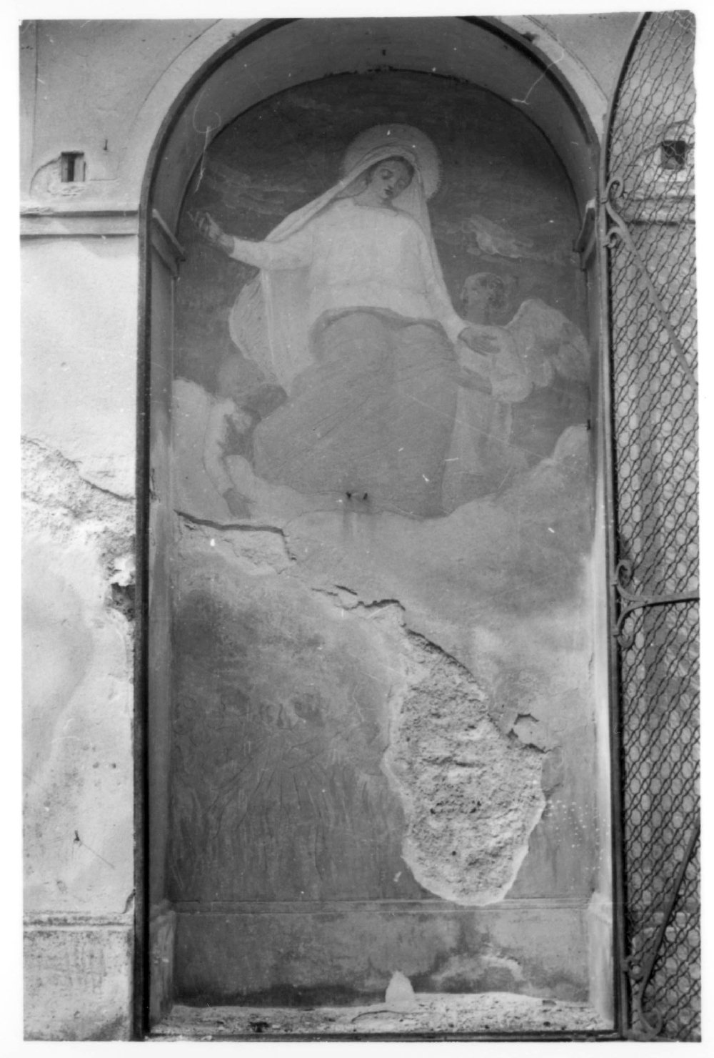 Madonna che intercede per le anime del purgatorio (edicola votiva) - ambito lombardo (prima metà sec. XX)