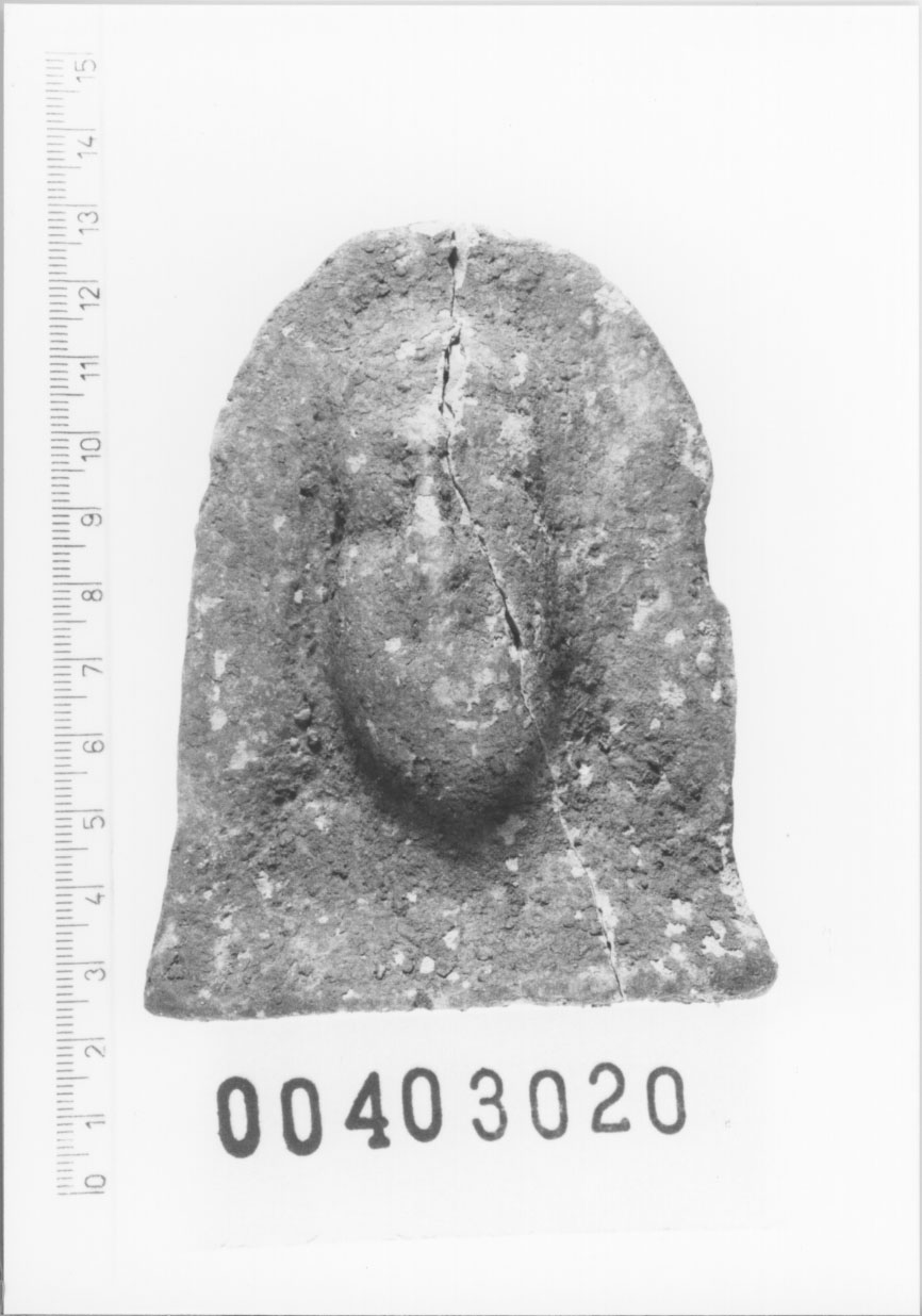 Figura maschile (Testa di statuetta) (III a.C, II a.C)