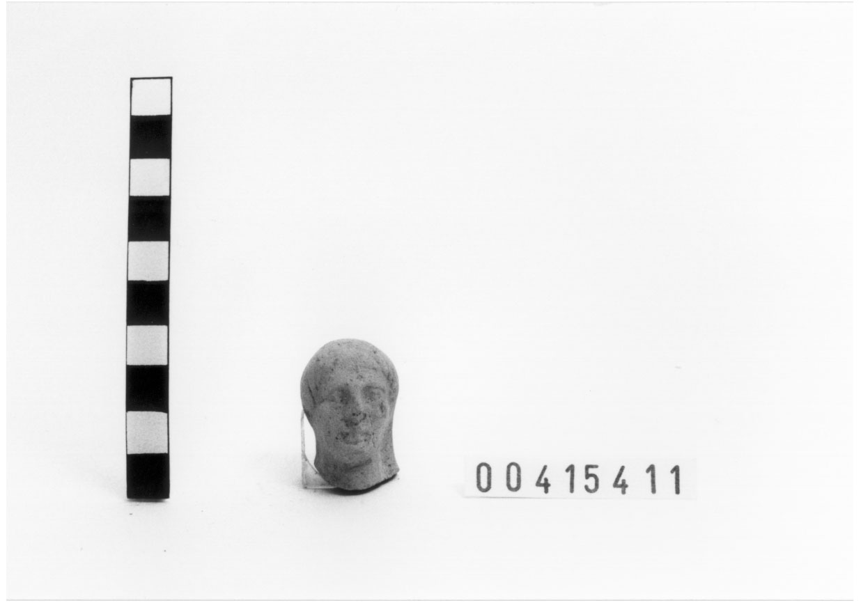 Figura maschile (Statuetta votiva/ frammento) (III a.C, II a.C)