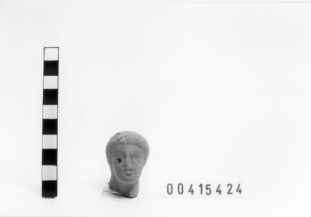 Figura maschile (Statuetta votiva/ frammento) (III a.C, II a.C)