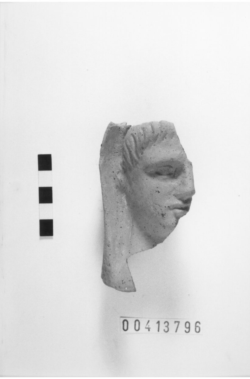 Figura maschile (Mezza testa votiva) (Fine IV a.C, III a.C)