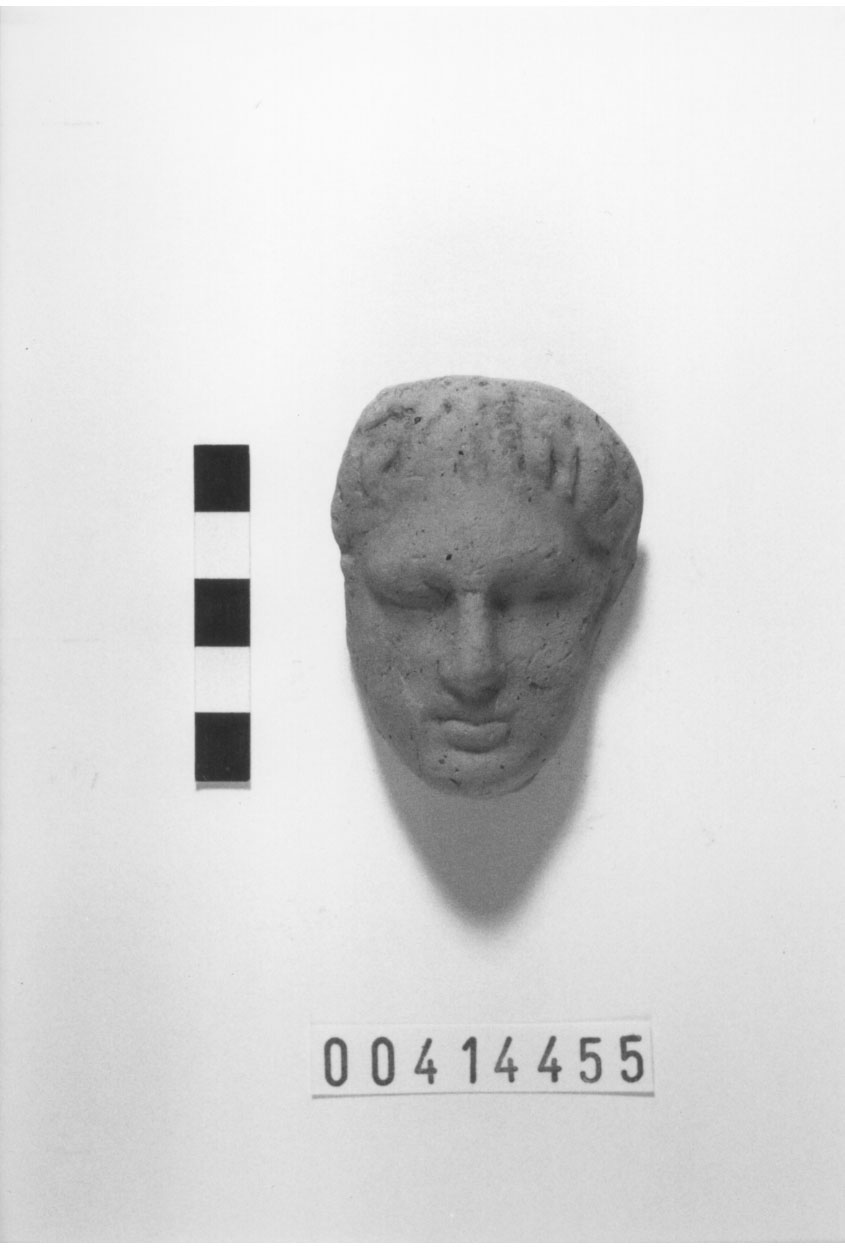 Figura maschile (Testa votiva/ frammento) (III a.C, II a.C)