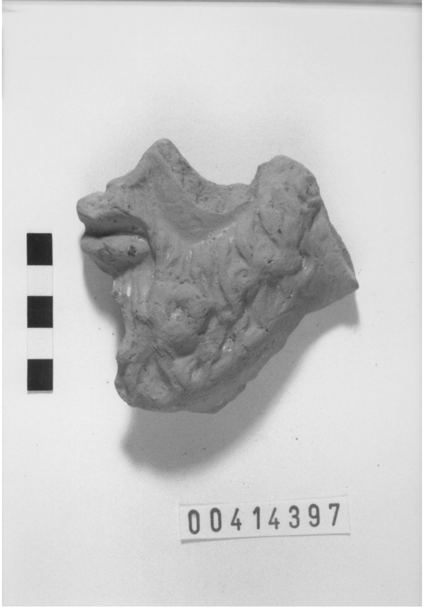 Figura maschile barbata (Statuetta votiva/ frammento) (Fine IV a.C)