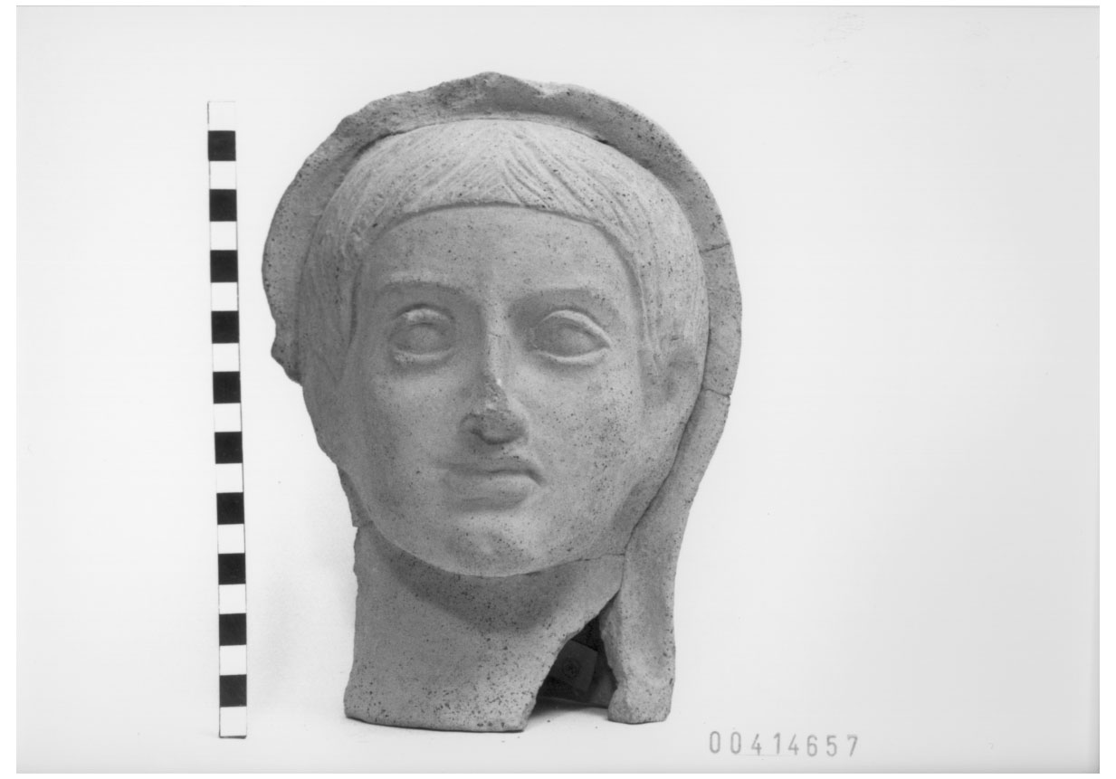 Figura maschile velata (Testa votiva) (Fine IV a.C, III a.C, II a.C)