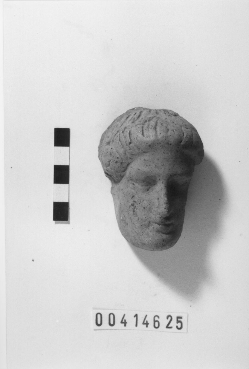 Figura maschile (Testa votiva/ frammento) (Fine IV a.C)