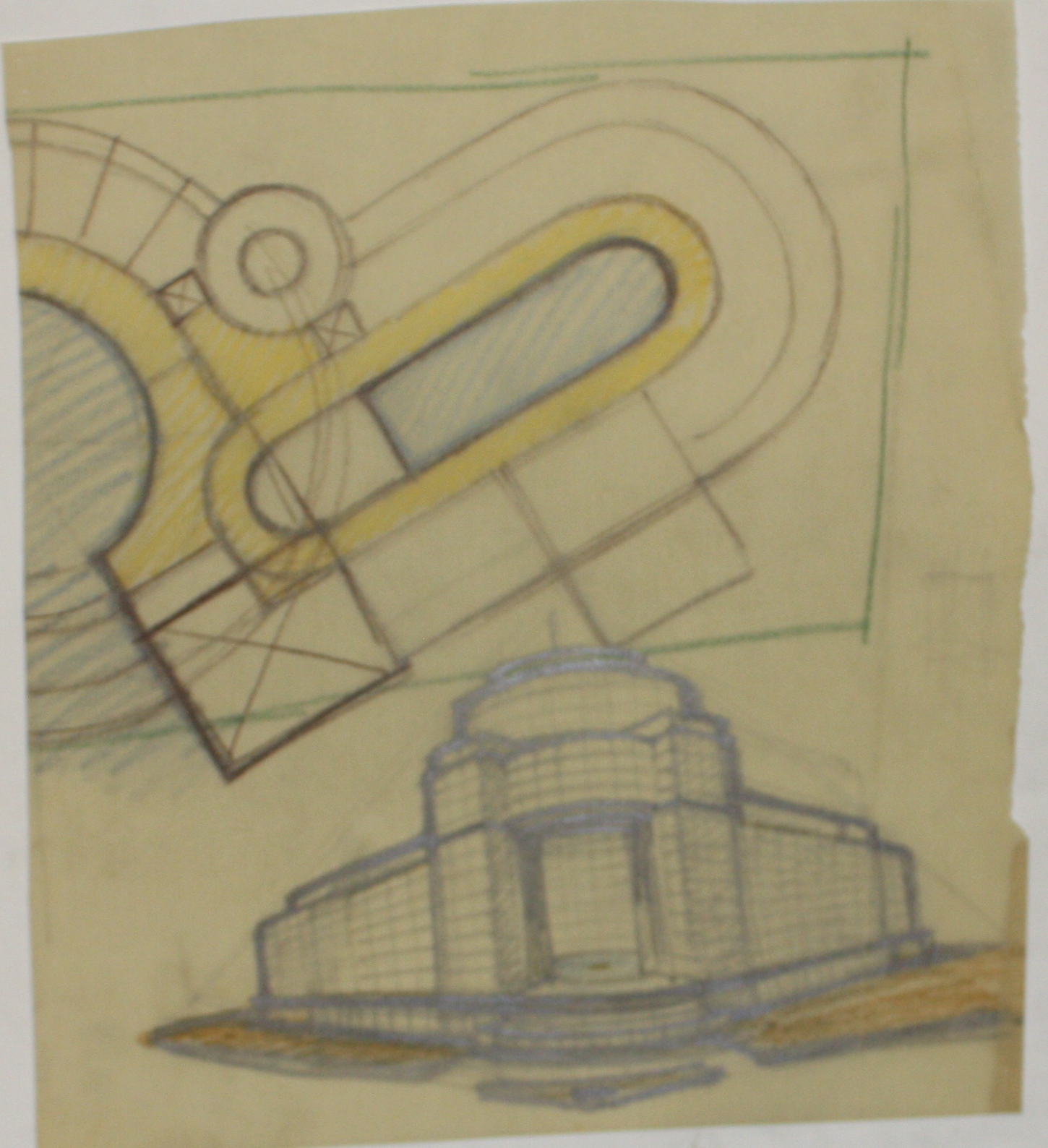 disegno architettonico di Bruno Slocovich - ambito italiano (prima metà XX)