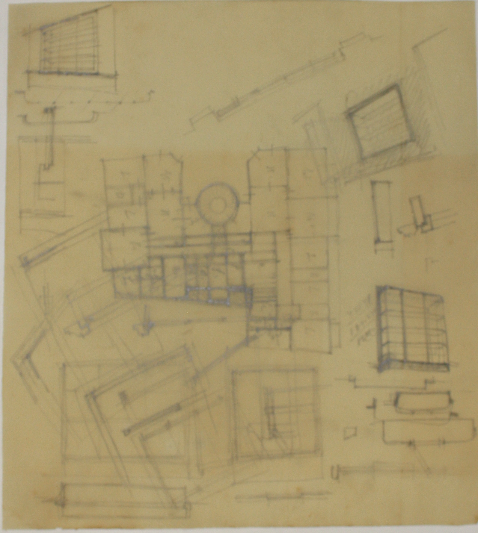 disegno architettonico di Bruno Slocovich - ambito italiano (prima metà XX)