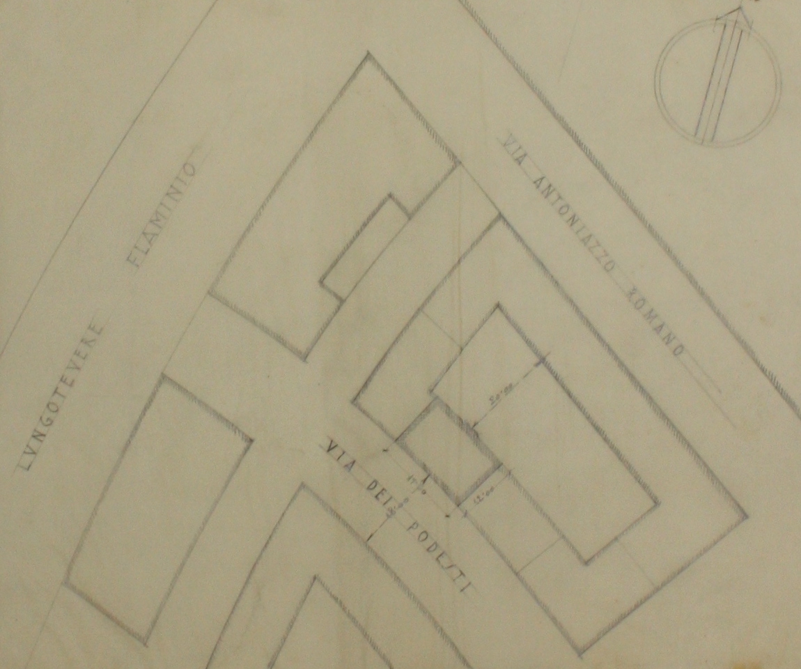 disegno architettonico di Bruno Slocovich - ambito italiano (prima metà XX)