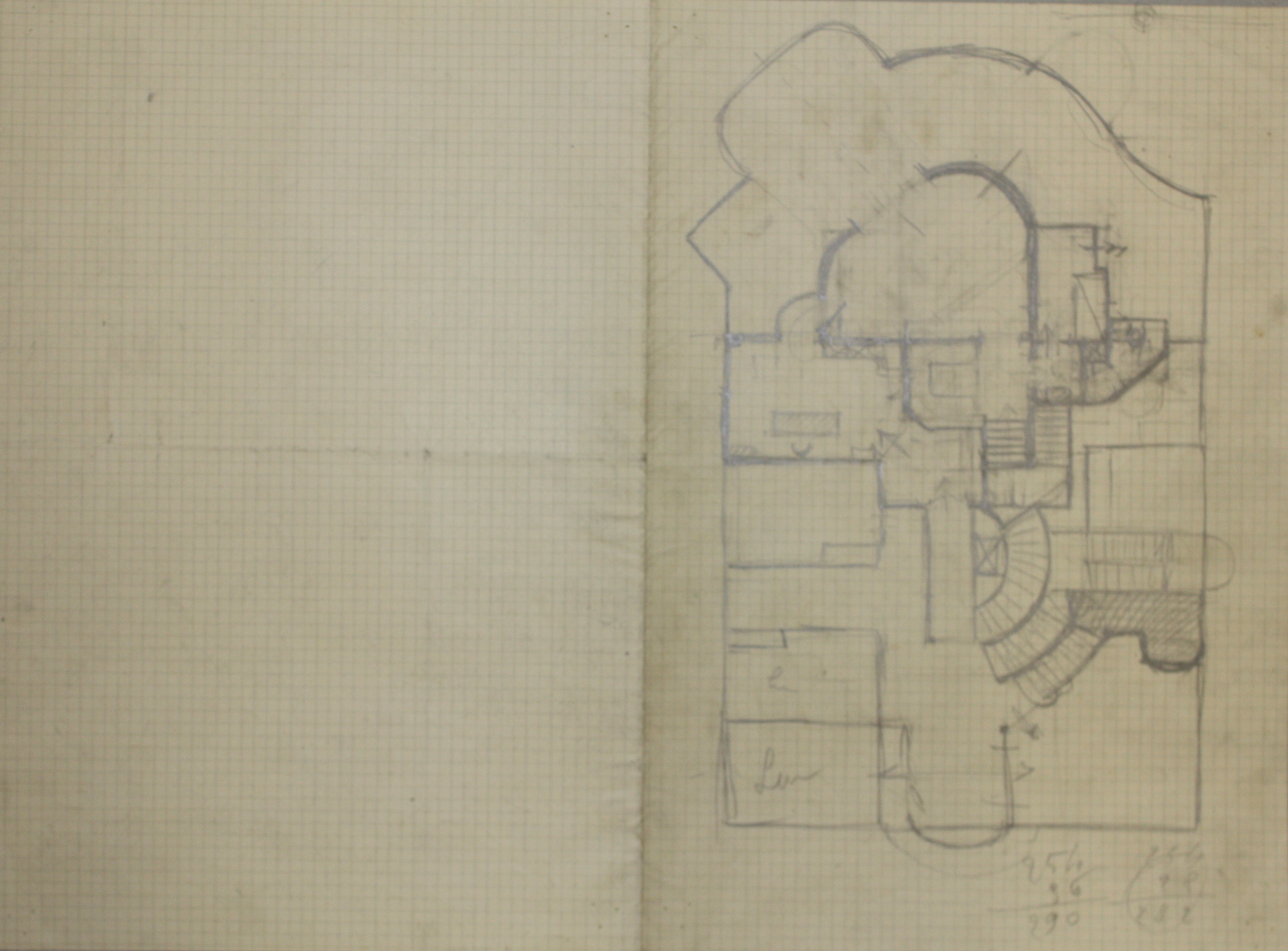 disegno architettonico di Bruno Slocovich - ambito italiano (prima metà XX)