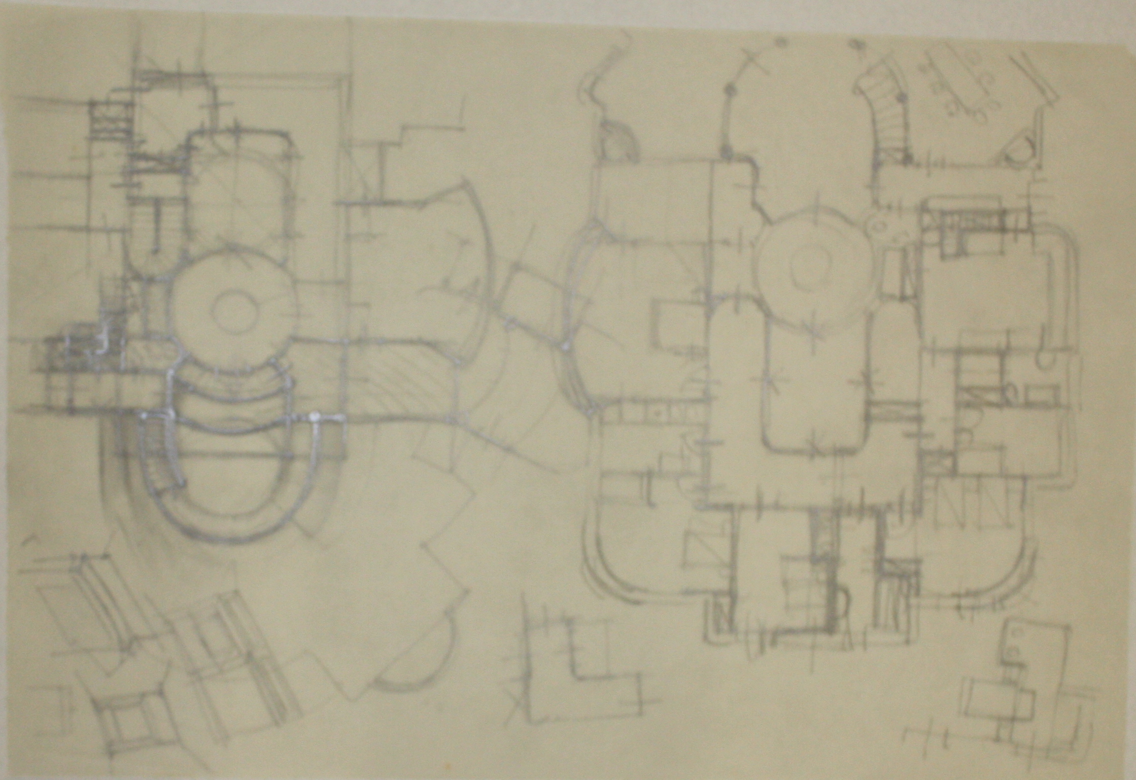 disegno architettonico di Bruno Slocovich - ambito italiano (prima metà XX)
