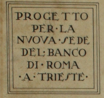 disegno architettonico di Bruno Slocovich - ambito italiano (prima metà XX)