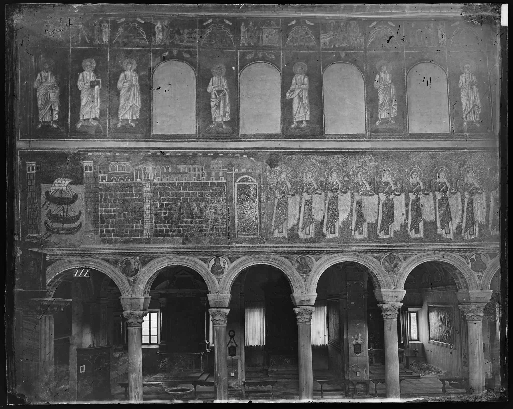 Arte paleocristiana - Mosaici - Maestranze ravennati - Maestranze orientali (negativo) di Ricci, Luigi (XIX)