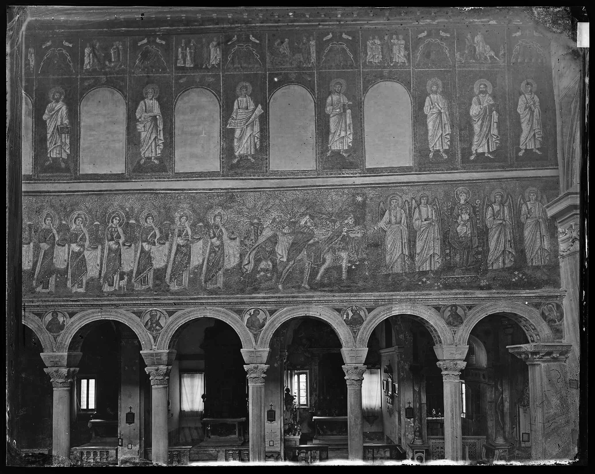 Arte paleocristiana - Mosaici - Maestranze ravennati - Maestranze orientali (negativo) di Ricci, Luigi (XIX)