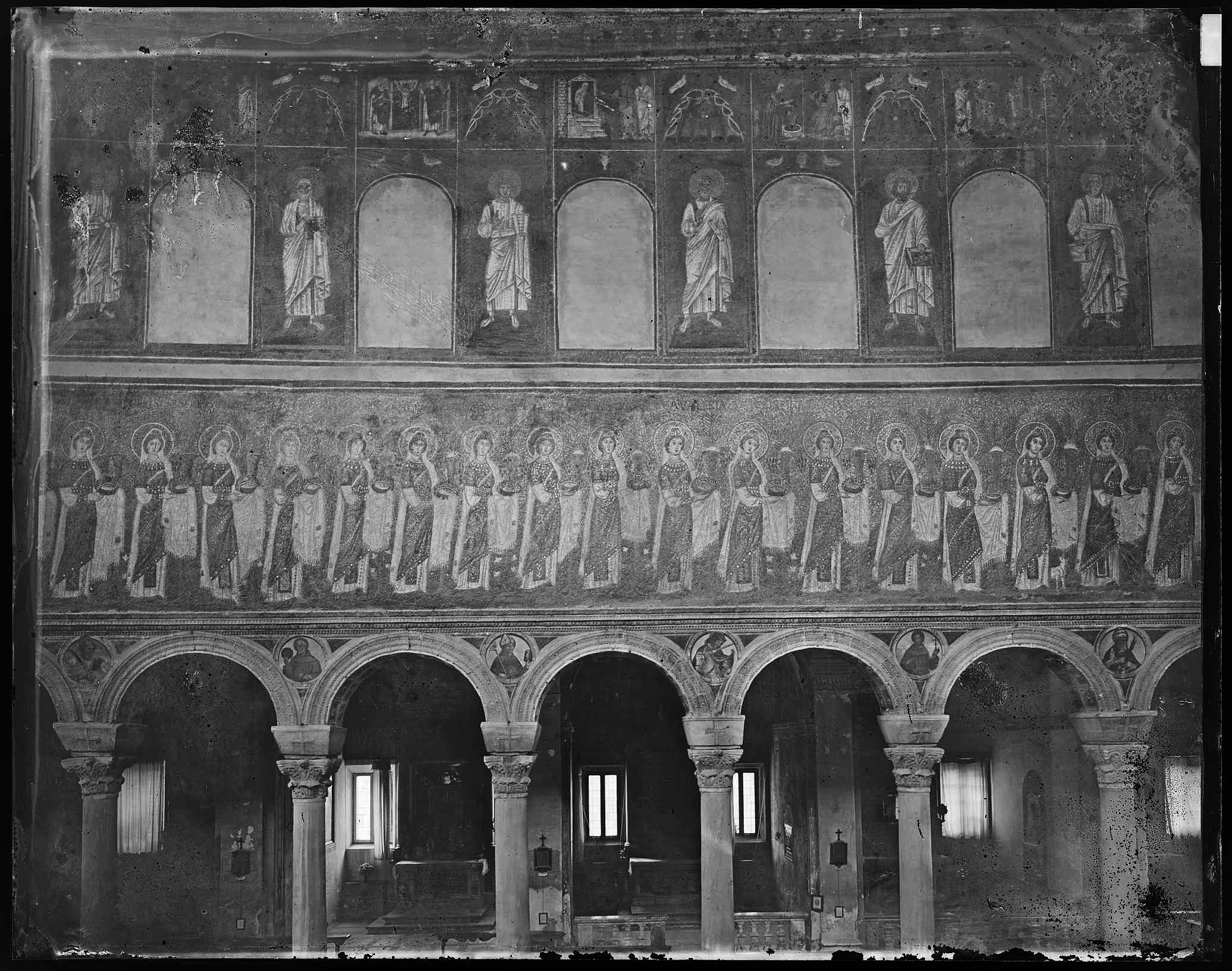 Arte paleocristiana - Mosaici - Maestranze ravennati - Maestranze orientali (negativo) di Ricci, Luigi (XIX)