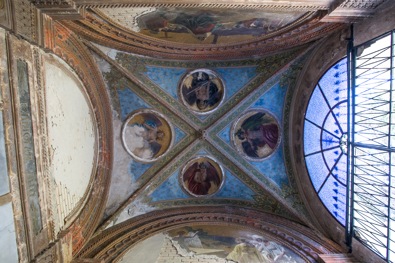 Angeli; motivi decorativi vegetali (decorazione pittorica, elemento d'insieme)