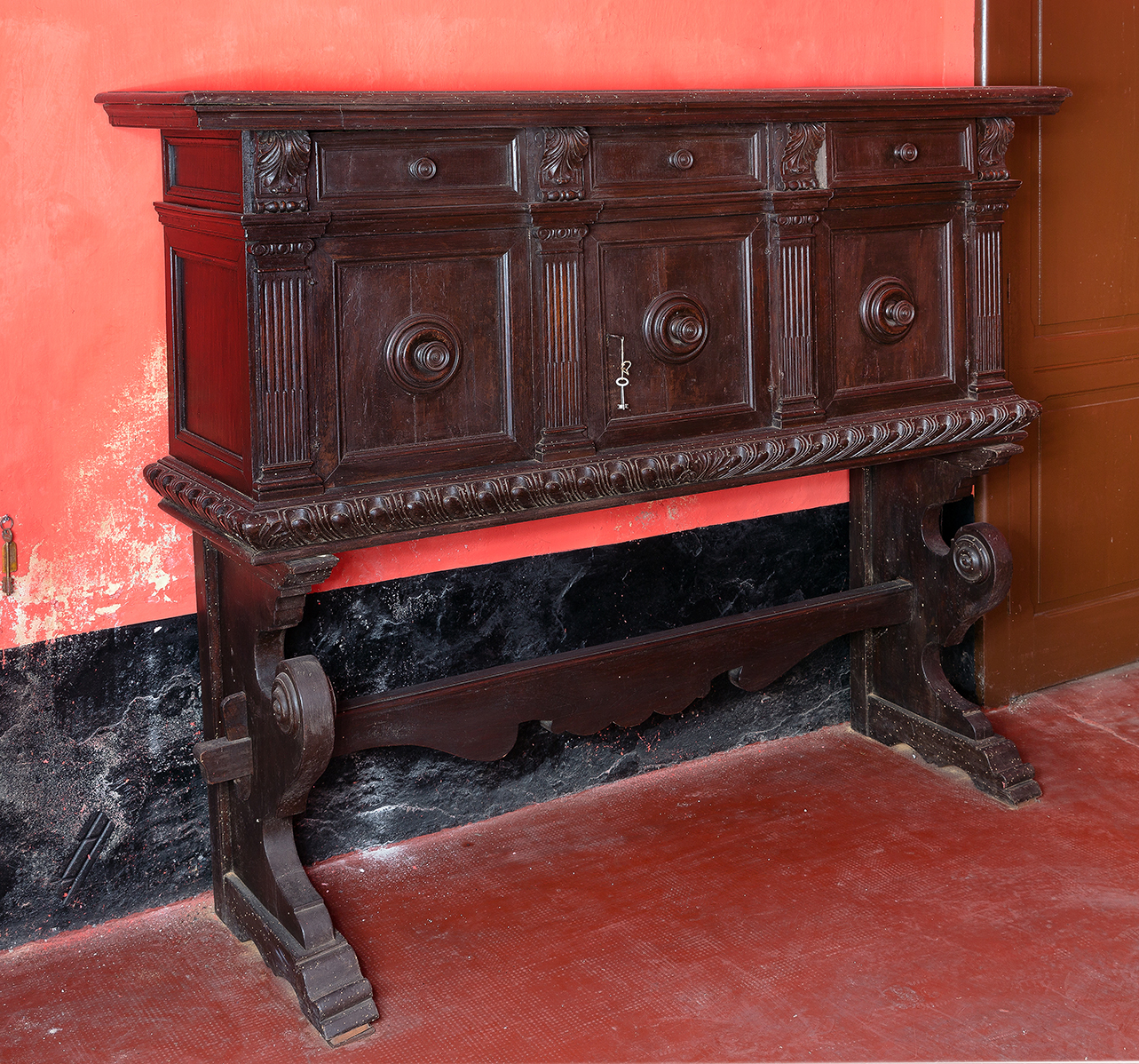 credenza, opera isolata - ambito piemontese (seconda metà sec. XIX)