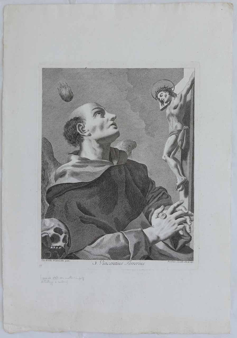 San Vincenzo Ferrer (stampa, serie) di Cavalli Niccolò, Piazzetta Giovanni Battista - ambito veneziano (sec. XVIII)