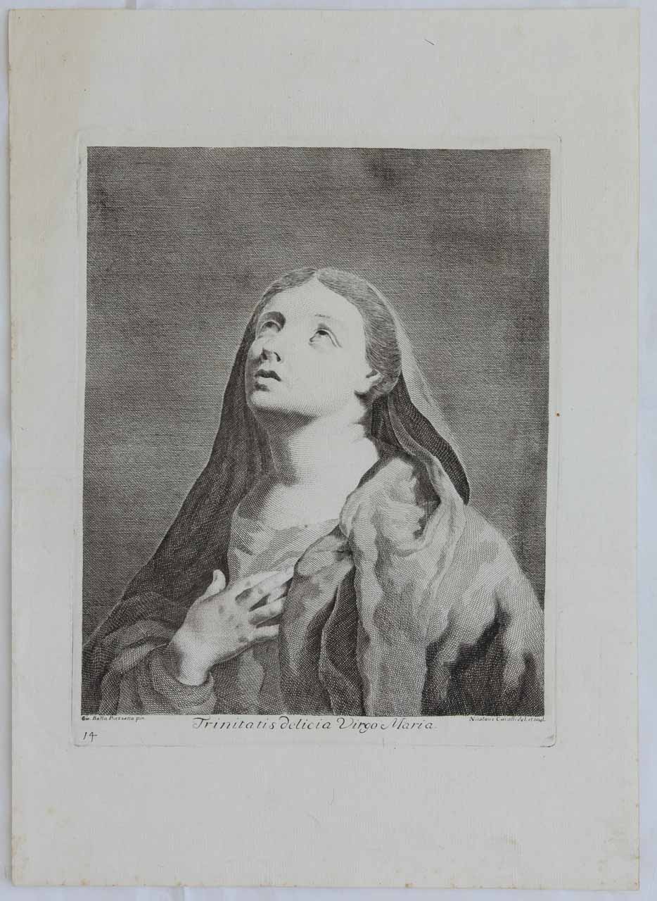 Madonna (stampa, serie) di Cavalli Niccolò, Piazzetta Giovanni Battista - ambito veneziano (sec. XVIII)