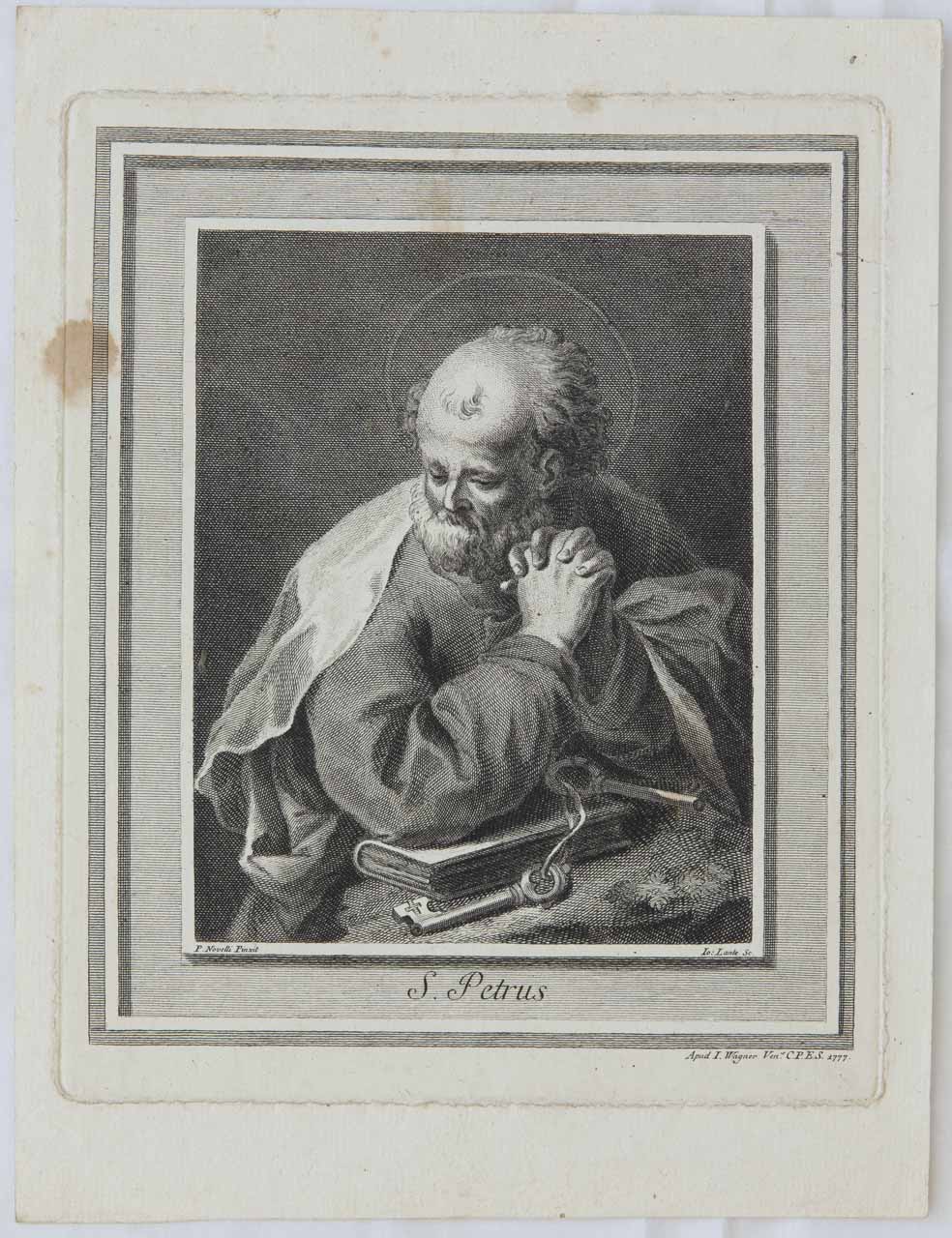 San Pietro (stampa) di Lante Giuseppe, Novelli Pietro Antonio, Della Vedova Pietro (attribuito) - ambito veneziano (sec. XVIII)