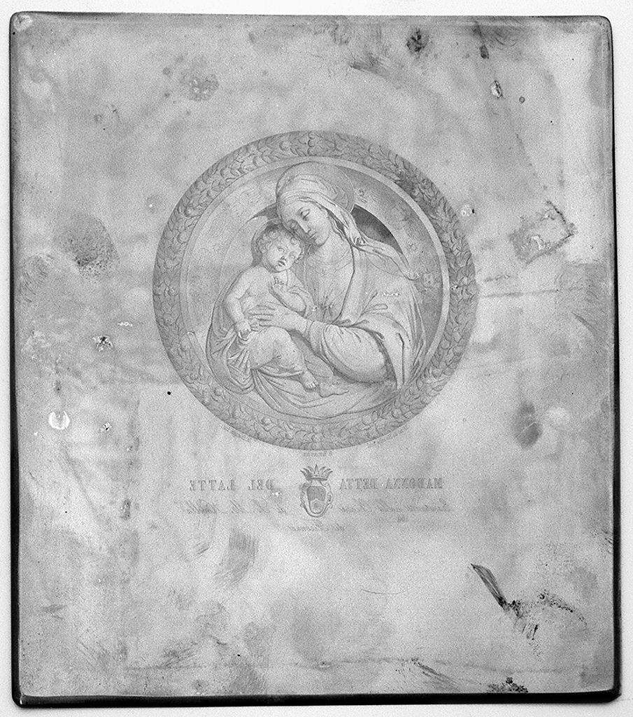 Madonna con Bambino (matrice) di Stanghi Raffaello, Fattori Giuseppe, Benedetto da Maiano (sec. XIX)