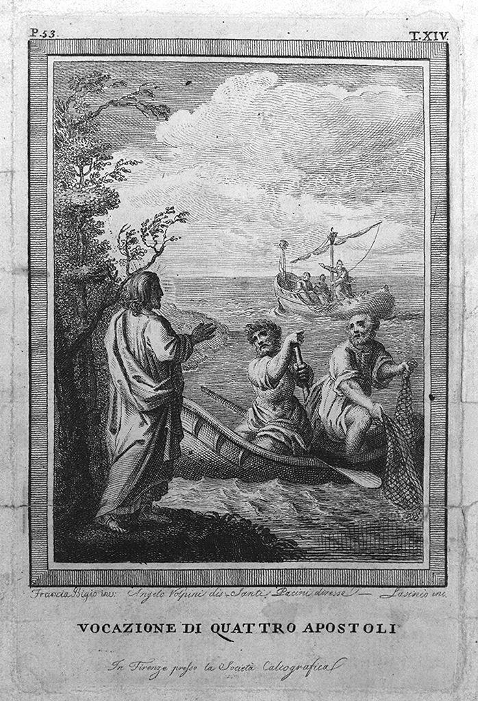 vocazione degli apostoli (stampa) di Lasinio Carlo, Volpini Angelo, Franciabigio (sec. XVIII)