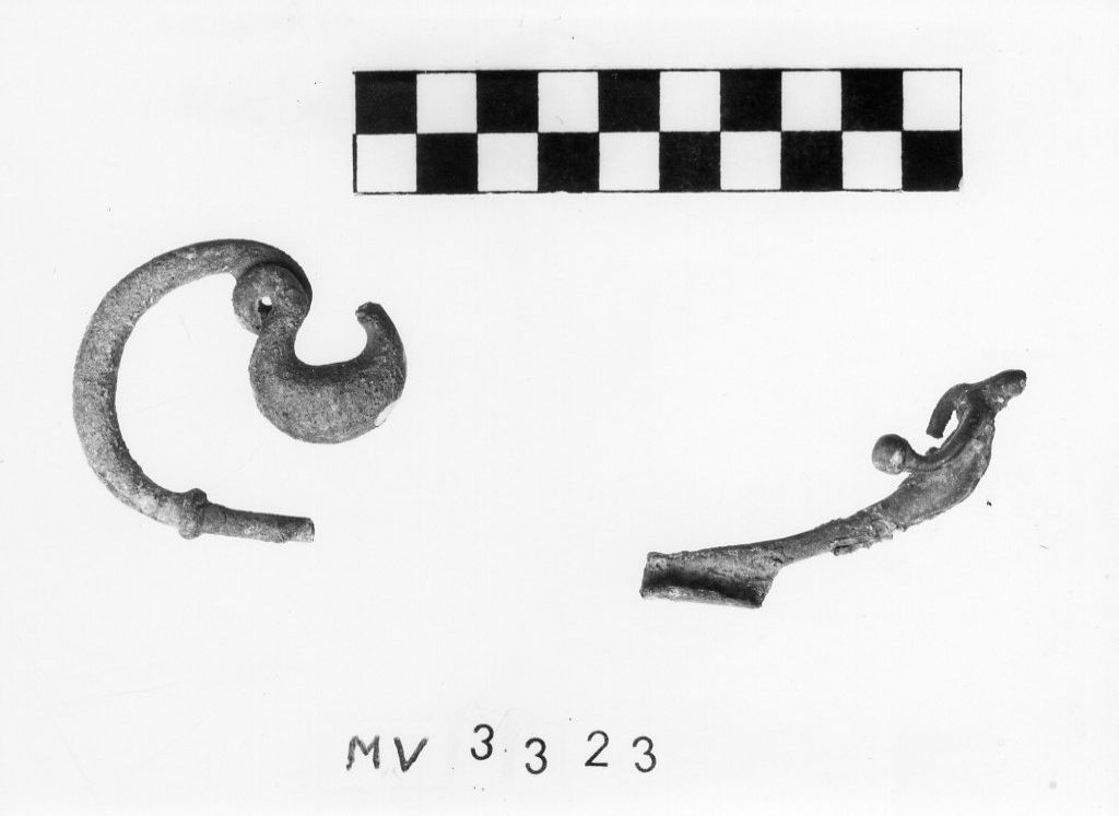 fibula a drago/ forma parzialmente ricostruibile - fase Este IIIB-Golasecca IIA (fine/ inizio secc. VII-VI a.C)