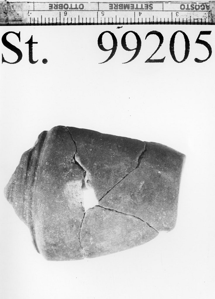 bicchiere/ frammento, De Marinis, tipo C1 - ambito golasecchiano (seconda metà sec. V a.C)