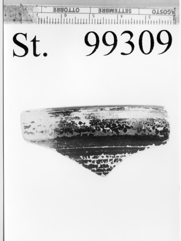 ciotola/ orlo - produzione attica (primo quarto sec. IV a.C)