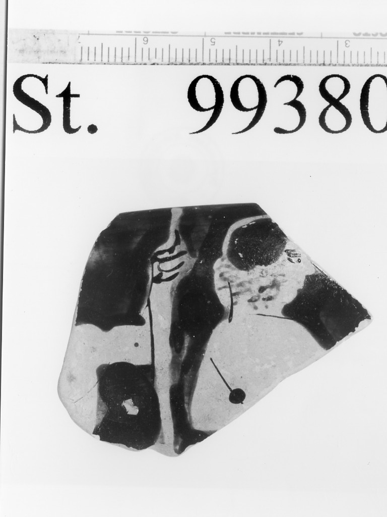 coppa/ frammento - produzione attica (fine sec. V a.C)