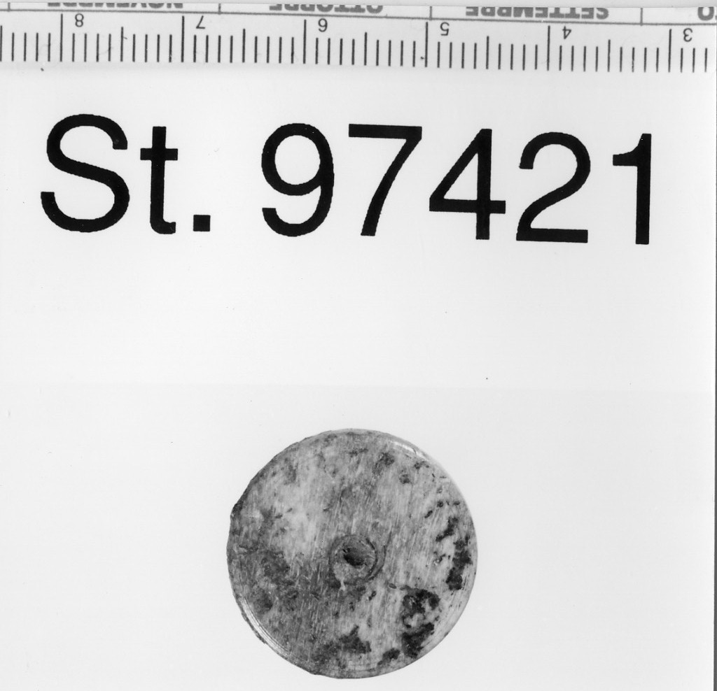 dischetto - produzione etrusco-padana (sec. V a.C)