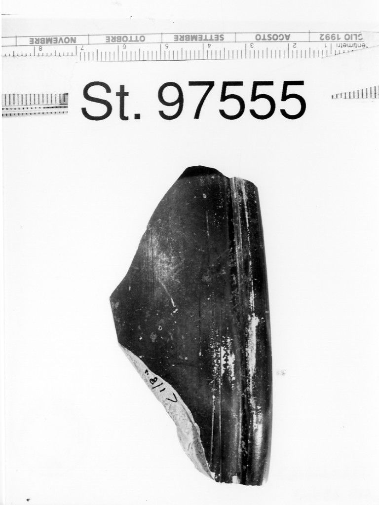 coppetta/ frammento, Morel 1981, tipo 2536 - produzione volterrana (fine secc. IV-III a.C)