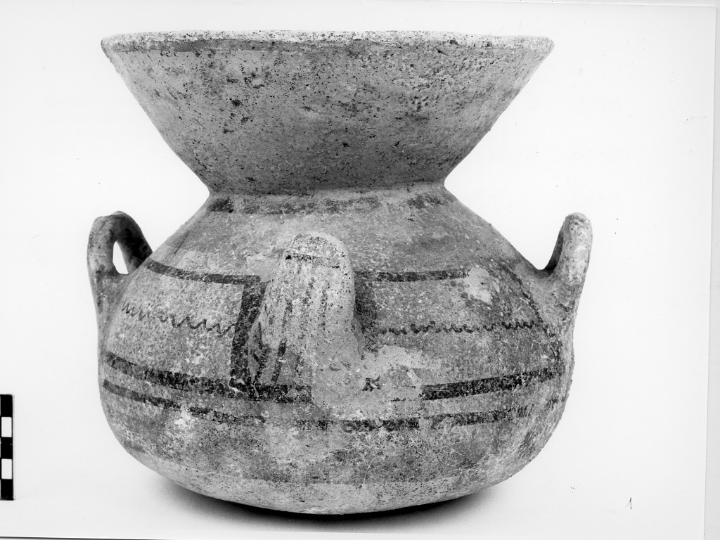 olla biansata - ambito italico - subgeometrico IIB (secc. V-IV a.C)