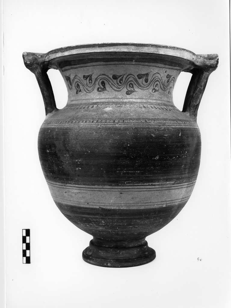 cratere a colonnette - ambito etrusco e magno-greco (fine/ inizio secc. VI-V a.C)