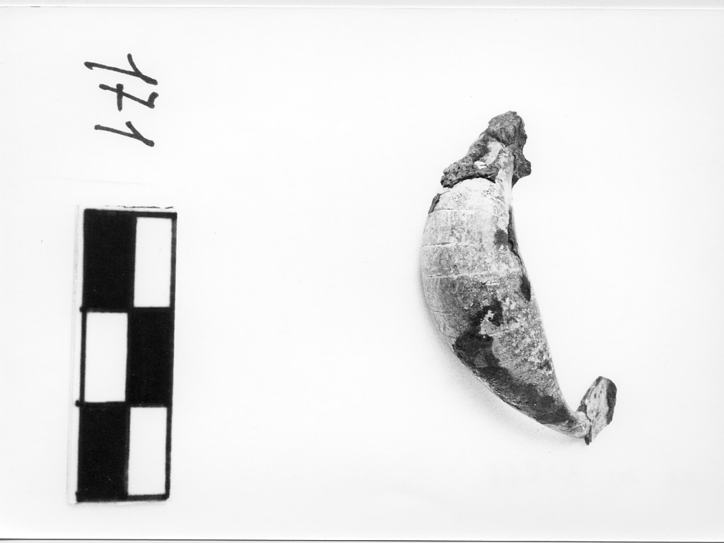 fibula a sanguisuga - ambito villanoviano-fase IIA-IIB (metà/ metà sec. VIII a.C)