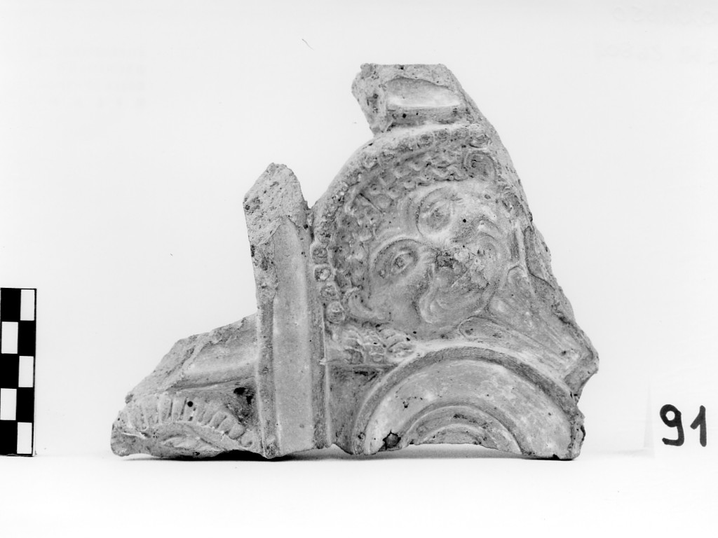 antefissa/ frammento - ambito magno-greco (sec. VI a.C)