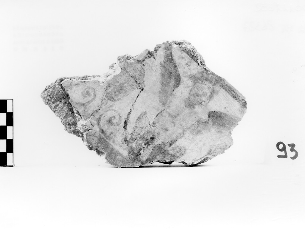 intonaco/ frammento - ambito romano - età neroniana (sec. I d.C)