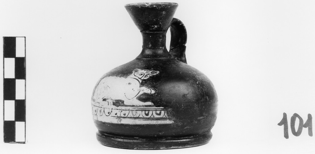 lekythos aryballica - ambito greco (inizio sec. V a.C)