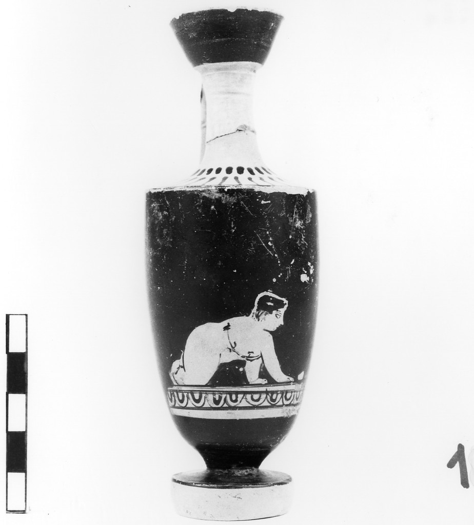 lekythos - ambito greco (seconda metà sec. V a.C)