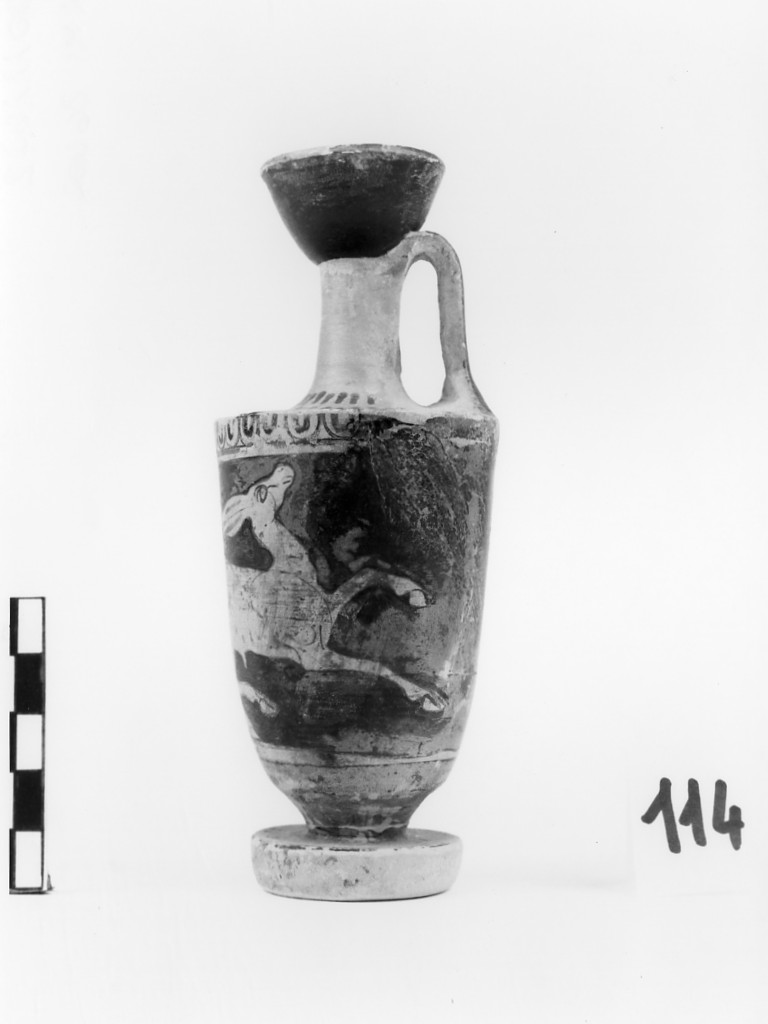 lekythos - ambito greco (seconda metà sec. V a.C)
