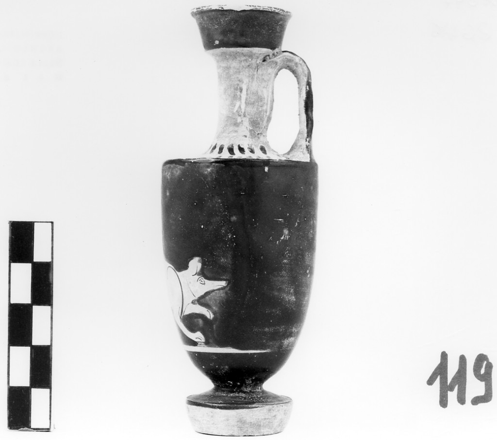 lekythos - ambito greco (seconda metà sec. V a.C)