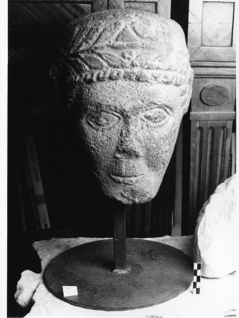 testa maschile - produzione di Hauran (secc. II-I a.C)