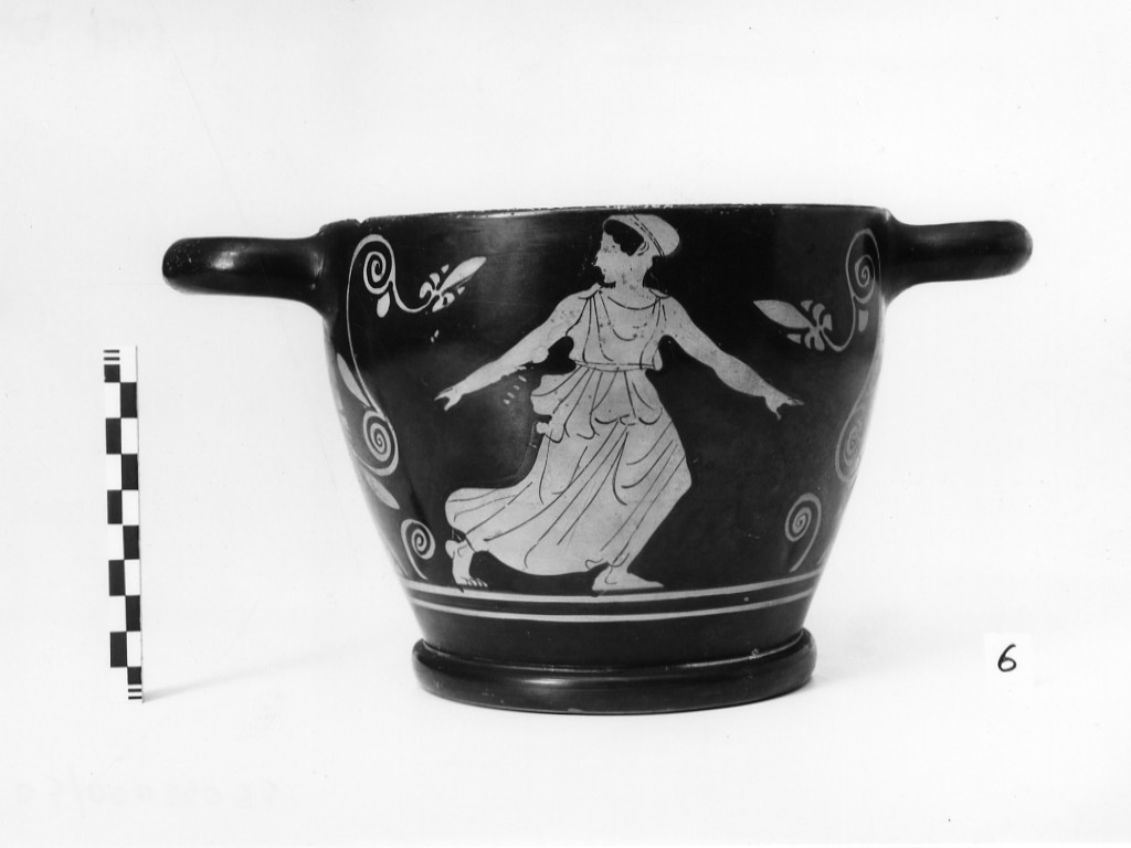 skyphos - produzione protoitaliota, Pittore di Penelope (seconda metà sec. V a.C)