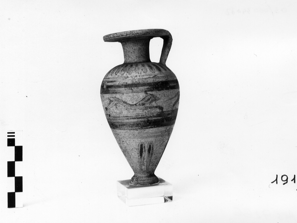 aryballos - produzione italo-corinzia (metà sec. VII a.C)