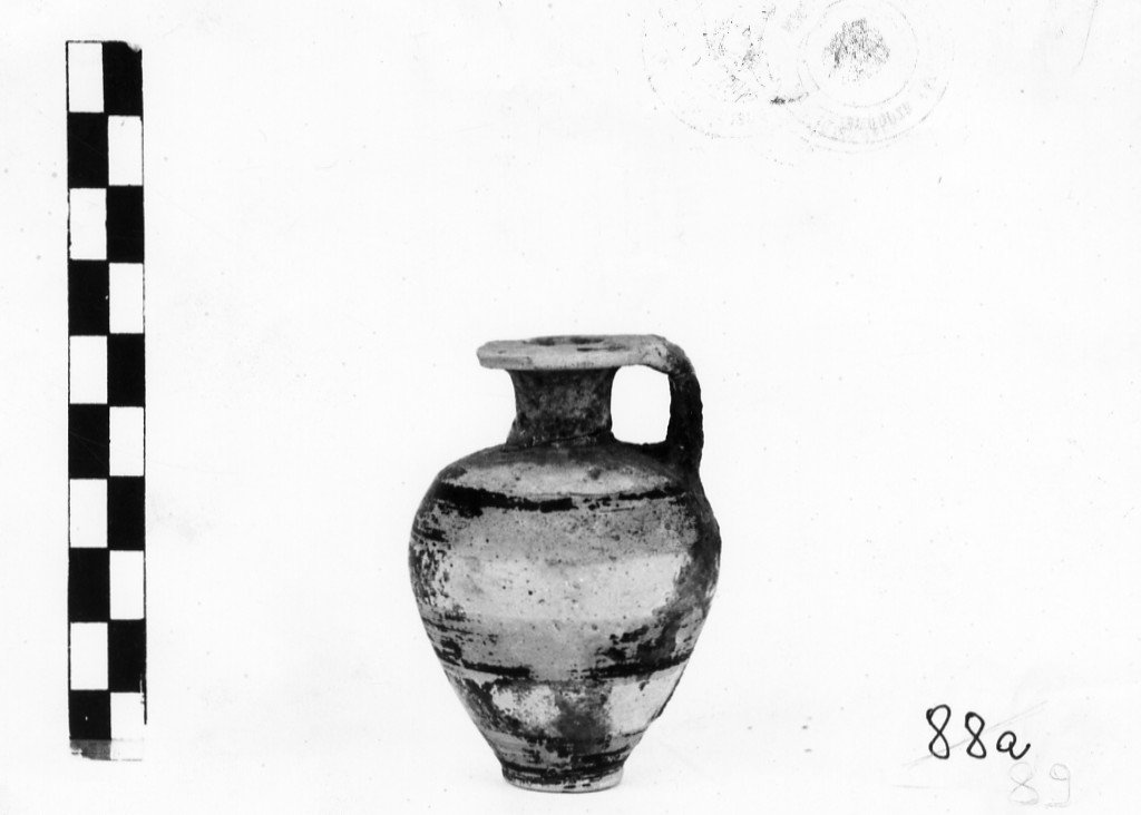aryballos - produzione etrusco-corinzia (terzo quarto sec. VII a.C)