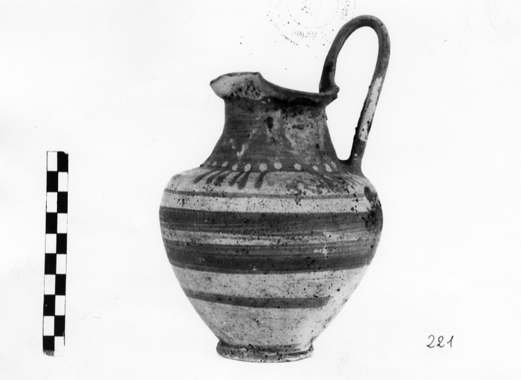 oinochoe - periodo orientalizzante (fine/ inizio secc. VII a.C.-VI a.C)