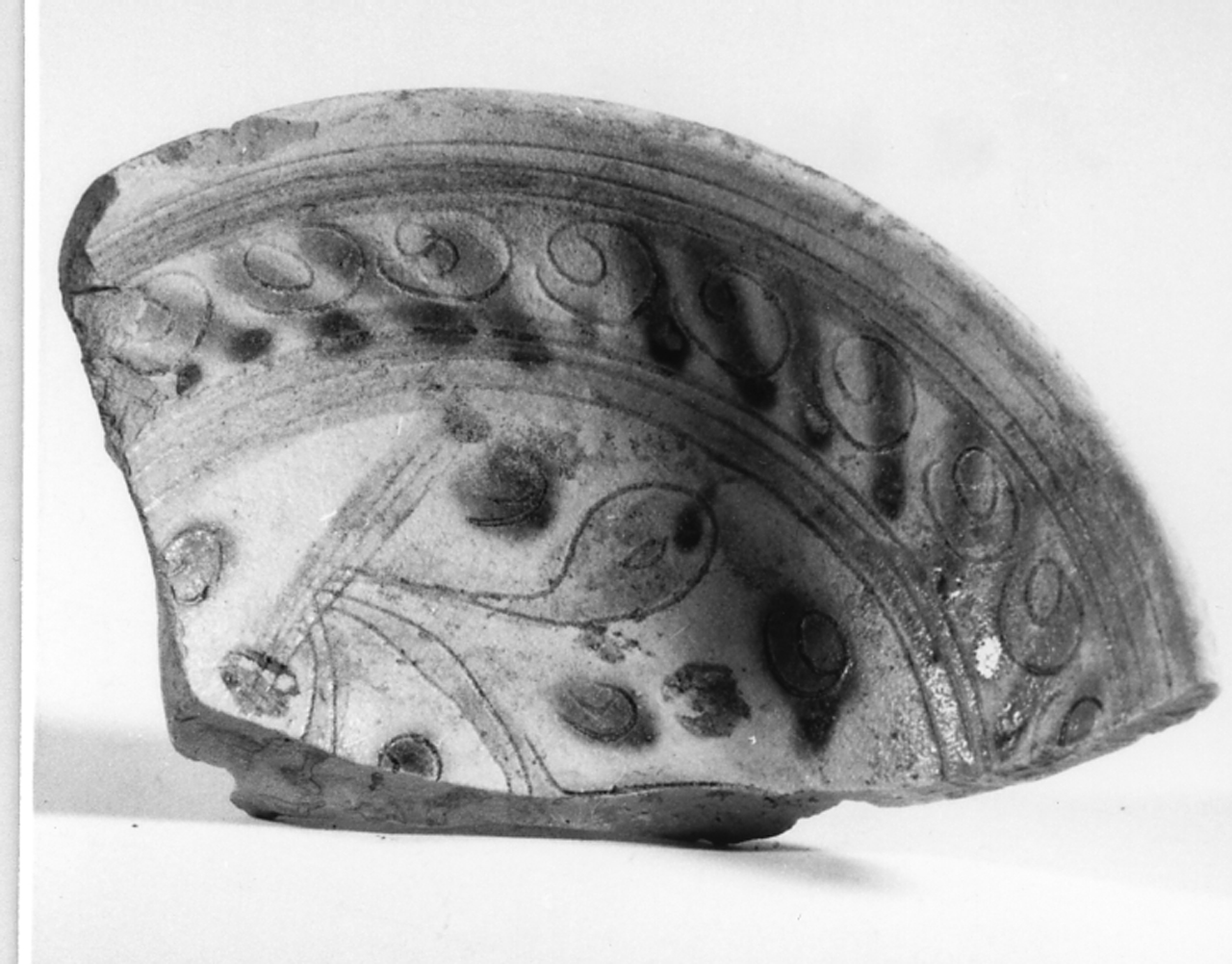 Motivi geometrici e vegetali (scodella/ fondo, parete) - manifattura veneta (fine/ inizio XVI-XVII)