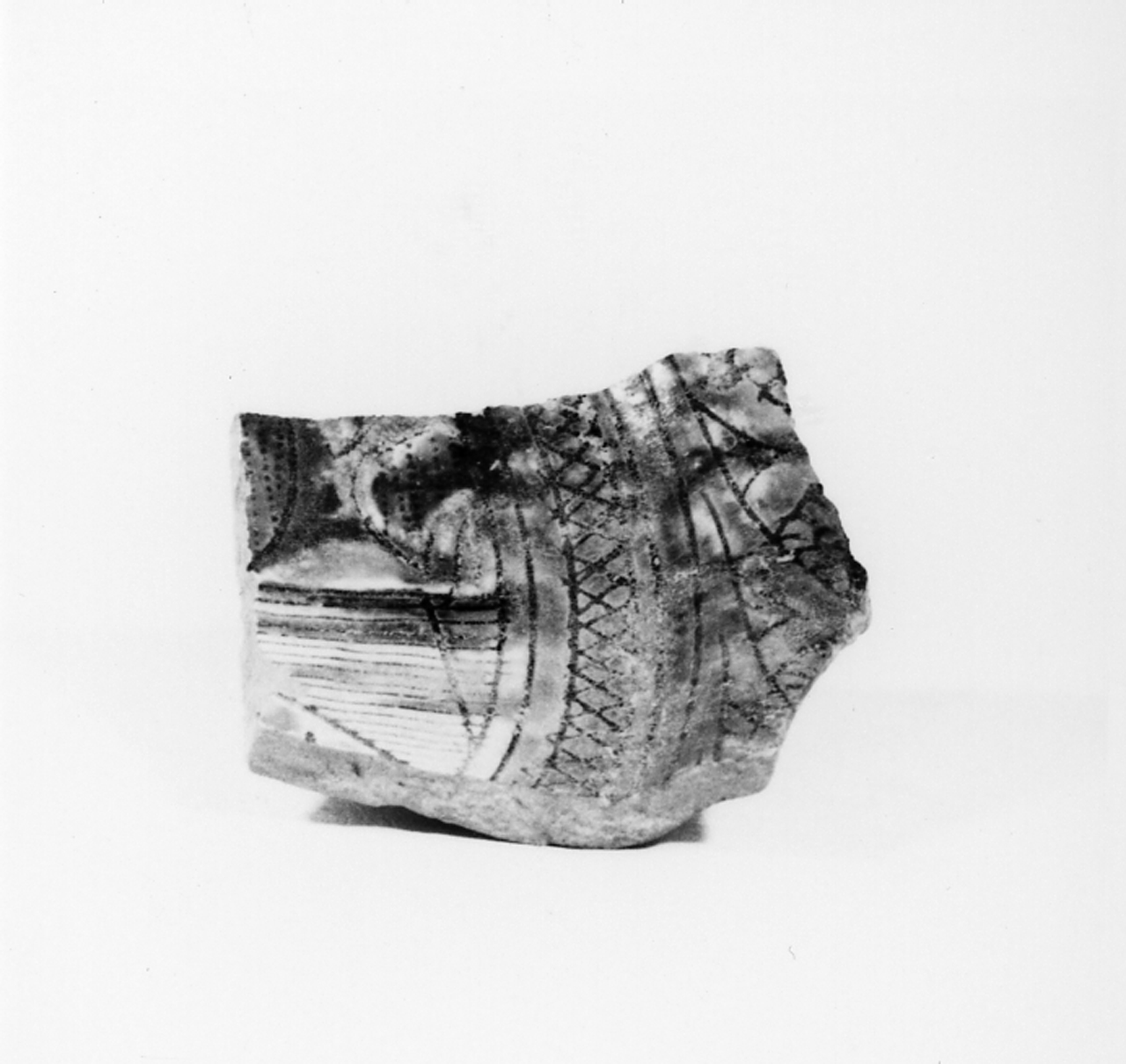 Hortus conclusus/ Motivi decorativi geometrici e vegetali (piattello/ parete, tesa) - manifattura veneta (XV-XVI)