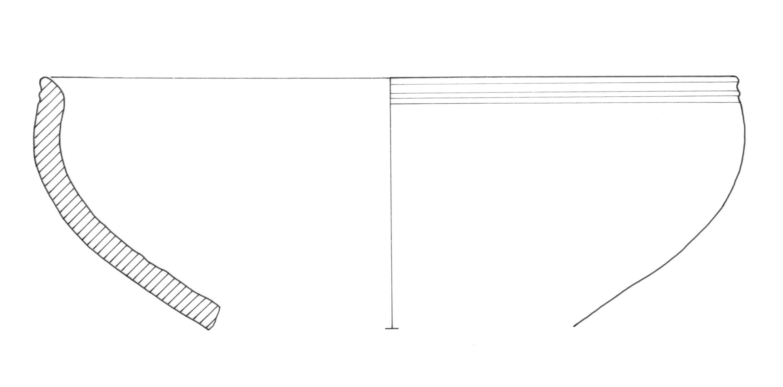 ciotola, orlo a doppia solcatura (I-III d.C)