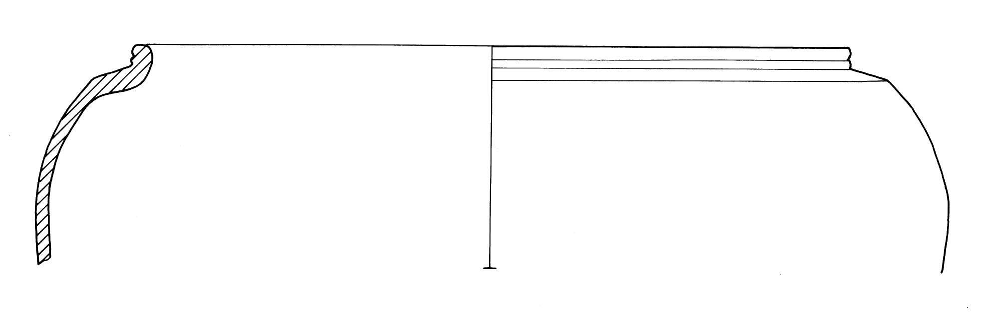 olla, orlo a doppia solcatura (IV-VII d.C)